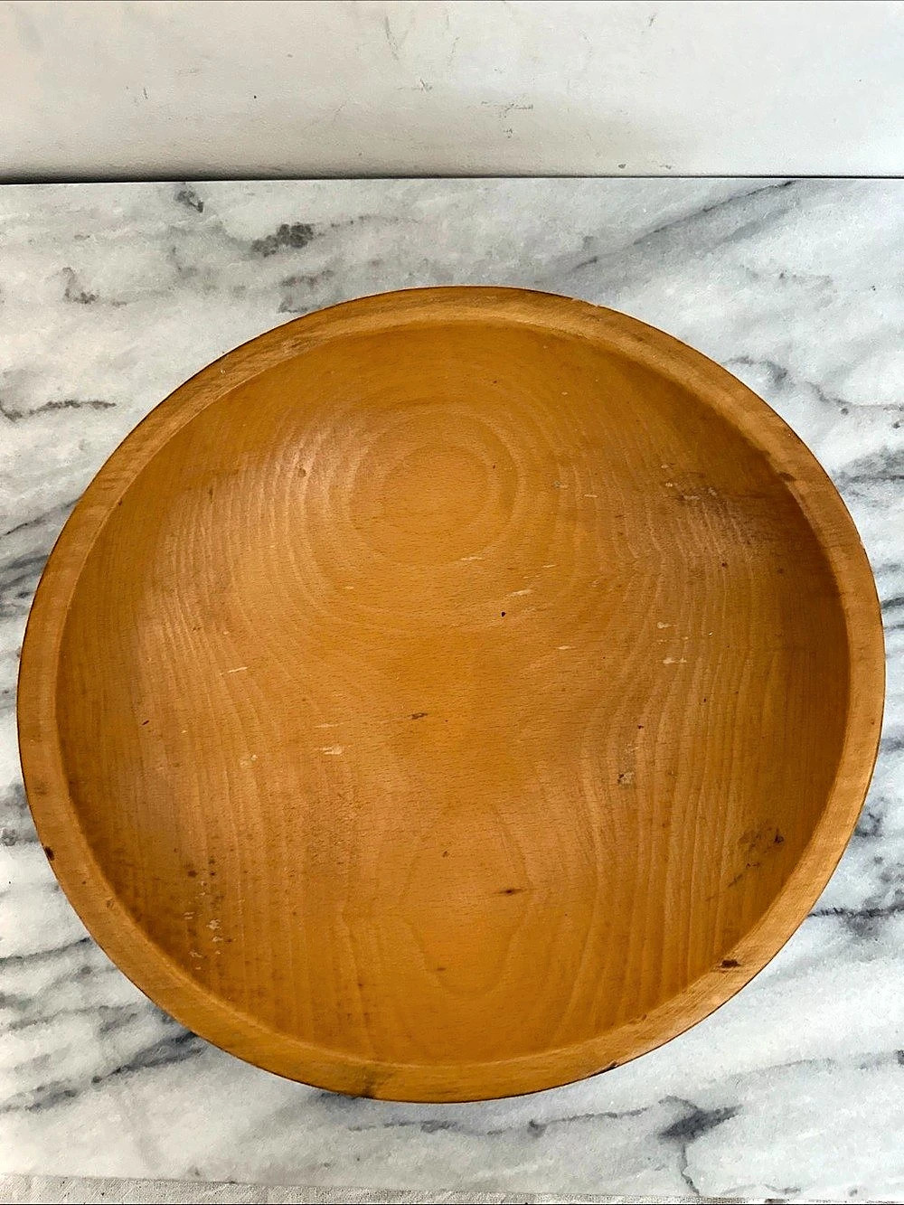 Vintage Wooden dough Bowl solid maple